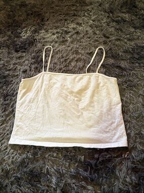 NOBO White Spaghetti Strap Crop Camisole